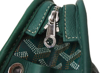 画像をギャラリービューアに読み込む, GOYARD ゴヤール ジュバンスMM ポーチ クラッチバッグ ゴヤールディンキャンバス カーフスキン グリーン 美品 中古 65449