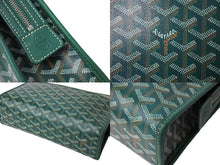 画像をギャラリービューアに読み込む, GOYARD ゴヤール ジュバンスMM ポーチ クラッチバッグ ゴヤールディンキャンバス カーフスキン グリーン 美品 中古 65449