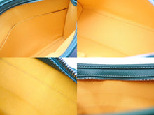 画像をギャラリービューアに読み込む, GOYARD ゴヤール ジュバンスMM ポーチ クラッチバッグ ゴヤールディンキャンバス カーフスキン グリーン 美品 中古 65449