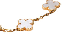 画像をギャラリービューアに読み込む, ヴァンクリーフ&amp;アーペル ヴィンテージ アルハンブラ VCARA41800 ブレスレット 5モチーフ 750YG メンズ シェル 美品 中古 65451