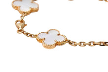 画像をギャラリービューアに読み込む, ヴァンクリーフ&amp;アーペル ヴィンテージ アルハンブラ VCARA41800 ブレスレット 5モチーフ 750YG メンズ シェル 美品 中古 65451