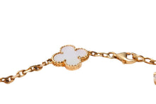 画像をギャラリービューアに読み込む, ヴァンクリーフ&amp;アーペル ヴィンテージ アルハンブラ VCARA41800 ブレスレット 5モチーフ 750YG メンズ シェル 美品 中古 65451