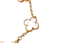 画像をギャラリービューアに読み込む, ヴァンクリーフ&amp;アーペル ヴィンテージ アルハンブラ VCARA41800 ブレスレット 5モチーフ 750YG メンズ シェル 美品 中古 65451