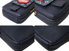 Load image into Gallery viewer, LOUIS VUITTON ルイ ヴィトン ダブルフォンポーチ NIGOコラボ M81060 モノグラムデニム トリヨンレザー ショルダー 美品 中古 65465