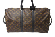 Load image into Gallery viewer, 極美品 LOUIS VUITTON ルイヴィトン キーポル バンドリエール45 ボストンバッグ M56711 モノグラムマカサー ブラウン 中古 65468