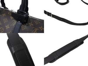 極美品 LOUIS VUITTON ルイヴィトン キーポル バンドリエール45 ボストンバッグ M56711 モノグラムマカサー ブラウン 中古 65468