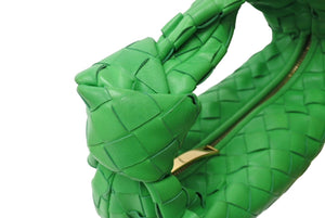 BOTTEGAVENETA ボッテガヴェネタ ミニ ジョディ ハンドバッグ 651876 パラキート グリーン ラムスキン カーフ 美品 中古 65475