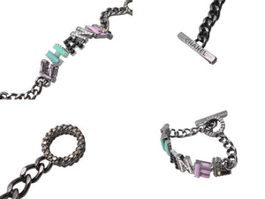 CHANEL シャネル ブレスレット ラインストーン 17P刻印 2017年スプリングコレクション マルチカラー シルバー 美品 中古 65483