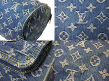 Load image into Gallery viewer, 極美品 LOUIS VUITTON ルイヴィトン ネオスピーディ ハンドバッグ モノグラム デニム M95019 ゴールド金具 ブルー ベージュ 中古 65501