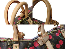 Load image into Gallery viewer, 極美品 LOUIS VUITTON ルイヴィトン キーポル 45 モノグラムチェリー 村上隆 ボストンバッグ ハンドバッグ レッド M95011 中古 65502