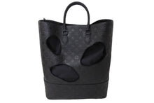 画像をギャラリービューアに読み込む, 新品同様 LOUIS VUITTON ルイヴィトン コムデギャルソン 川久保玲 トートバッグ M58661 ウィズホールズMM モノグラムアンプラント ブラック 中古 65504