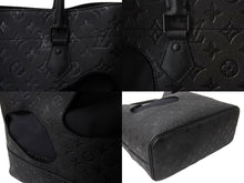 画像をギャラリービューアに読み込む, 新品同様 LOUIS VUITTON ルイヴィトン コムデギャルソン 川久保玲 トートバッグ M58661 ウィズホールズMM モノグラムアンプラント ブラック 中古 65504