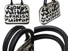 画像をギャラリービューアに読み込む, LOUIS VUITTON ルイヴィトン グラフィティ アルマMM ハンドバッグ モノグラム M92179 ブラック ホワイト 美品 中古品 65507