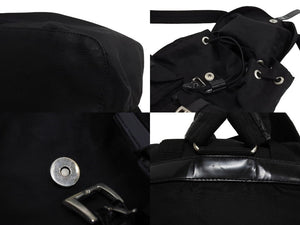 PRADA プラダ リュック デイパック トライアングルロゴ B6677 ブラックナイロン シルバー金具 美品 中古 65523 