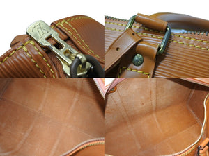LOUIS VUITTON ルイ ヴィトン キーポル45 ボストンバッグ M42978 旅行バッグ エピレザー ジパングゴールド 美品 中古 65524