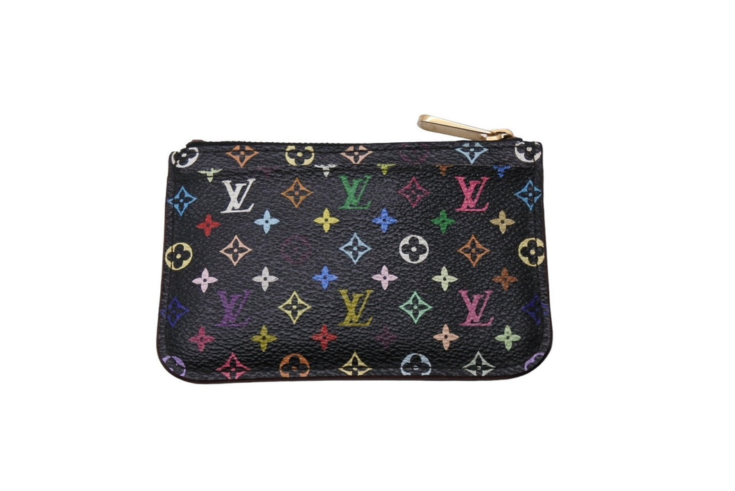 LouisVuitton ルイヴィトン ポシェットクレ コインケース M93735 PVCコーティングキャンバス マルチカラー 美品 中古 65525