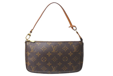 LOUIS VUITTON ルイヴィトン ポシェット アクセソワール アクセサリーポーチ M51980 モノグラム PVC レザー 美品 中古 65533