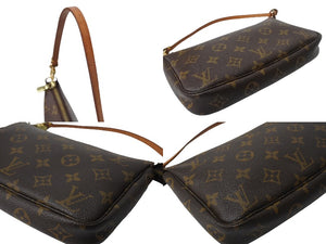 LOUIS VUITTON ルイヴィトン ポシェット アクセソワール アクセサリーポーチ M51980 モノグラム PVC レザー 美品 中古 65533