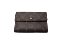 Load image into Gallery viewer, LOUIS VUITTON ルイ ヴィトン モノグラム ポルトトレゾール エテュイ パピエ 三つ折り財布 M61202 ブラウン 美品 中古 65543