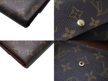 Load image into Gallery viewer, LOUIS VUITTON ルイ ヴィトン モノグラム ポルトトレゾール エテュイ パピエ 三つ折り財布 M61202 ブラウン 美品 中古 65543