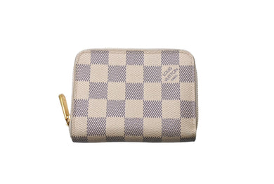 LOUIS VUITTON ルイ ヴィトン ジッピー コインパース コインケース N60229 ダミエアズール キャンバス ホワイト 美品 中古 65544