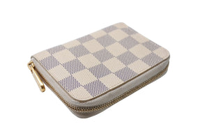 LOUIS VUITTON ルイ ヴィトン ジッピー コインパース コインケース N60229 ダミエアズール キャンバス ホワイト 美品 中古 65544