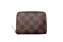 Load image into Gallery viewer, LOUIS VUITTON ルイ ヴィトン ジッピー コイン パース コインケース N63070 ダミエ エベヌ キャンバス ブラウン 美品 中古 65545