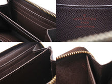Load image into Gallery viewer, LOUIS VUITTON ルイ ヴィトン ジッピー コイン パース コインケース N63070 ダミエ エベヌ キャンバス ブラウン 美品 中古 65545