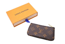 画像をギャラリービューアに読み込む, 新品同様 LOUIS VUITTON ルイヴィトン コインケース ポシェット クレ M62650 ブラウン ゴールド金具 中古 65546