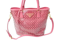 Load image into Gallery viewer, PRADA プラダ LIMITED EDITIO 2way ショルダーバッグ トートバッグ PVC レザー ピンク ゴールド金具 良品 中古 65550