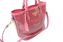 Load image into Gallery viewer, PRADA プラダ LIMITED EDITIO 2way ショルダーバッグ トートバッグ PVC レザー ピンク ゴールド金具 良品 中古 65550
