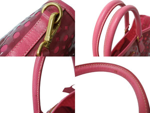 PRADA プラダ LIMITED EDITIO 2way ショルダーバッグ トートバッグ PVC レザー ピンク ゴールド金具 良品 中古 65550
