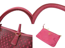 Load image into Gallery viewer, PRADA プラダ LIMITED EDITIO 2way ショルダーバッグ トートバッグ PVC レザー ピンク ゴールド金具 良品 中古 65550
