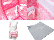 画像をギャラリービューアに読み込む, [USED/中古]Christian Dior クリスチャンディオール ショルダーバッグ ディオールキャンプ スモールバッグ ピンク ホワイト キャンバス M1241ORVJ ゴールド金具 Cランク 中古 65560