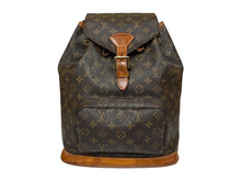 画像をギャラリービューアに読み込む, LOUIS VUITTON ルイヴィトン リュックサック デイパック モンスリGM ブラウン M51135 ゴールド金具 良品 中古 65562