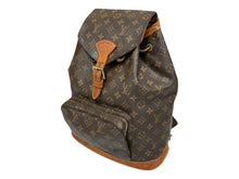画像をギャラリービューアに読み込む, LOUIS VUITTON ルイヴィトン リュックサック デイパック モンスリGM ブラウン M51135 ゴールド金具 良品 中古 65562
