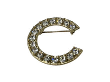 Load image into Gallery viewer, 新品同様 CHANEL シャネル ロゴ ブローチ アルファベット6個セット ラインストーン AB1368 アクセサリー ゴールド金具 中古 65572