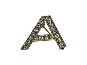 新品同様 CHANEL シャネル ロゴ ブローチ アルファベット6個セット ラインストーン AB1368 アクセサリー ゴールド金具 中古 65572