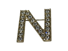 Load image into Gallery viewer, 新品同様 CHANEL シャネル ロゴ ブローチ アルファベット6個セット ラインストーン AB1368 アクセサリー ゴールド金具 中古 65572