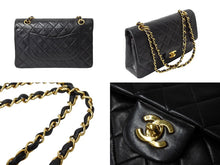 Load image into Gallery viewer, CHANEL シャネル チェーンショルダーバッグ ココマーク マトラッセ ラムスキン 2番台 1992年 ブラック ゴールド 美品 中古 65573