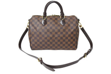 Load image into Gallery viewer, LOUIS VUITTON ルイヴィトン スピーディ バンドリエール30 N41367 ダミエ エベヌ ブラウン ショルダー 2WAY ゴールド金具 美品 中古 65576