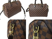 Load image into Gallery viewer, LOUIS VUITTON ルイヴィトン スピーディ バンドリエール30 N41367 ダミエ エベヌ ブラウン ショルダー 2WAY ゴールド金具 美品 中古 65576