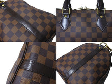 Load image into Gallery viewer, LOUIS VUITTON ルイヴィトン スピーディ バンドリエール30 N41367 ダミエ エベヌ ブラウン ショルダー 2WAY ゴールド金具 美品 中古 65576