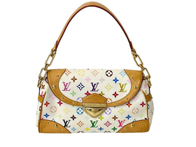 LOUIS VUITTON ルイヴィトン ビバリーMM ワンショルダーバッグ M40203 モノグラムマルチカラー ホワイト ゴールド金具 美品 中古 65577
