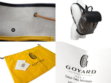 画像をギャラリービューアに読み込む, GOYARD ゴヤール アルパン バックパックMM リュック ALPIN2MMLTY01CL01P ブラック PVC レザー シルバー金具 美品 中古 65582