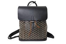 画像をギャラリービューアに読み込む, GOYARD ゴヤール アルパン バックパックMM リュック ALPIN2MMLTY01CL01P ブラック PVC レザー シルバー金具 美品 中古 65582