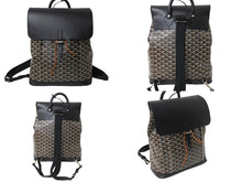 画像をギャラリービューアに読み込む, GOYARD ゴヤール アルパン バックパックMM リュック ALPIN2MMLTY01CL01P ブラック PVC レザー シルバー金具 美品 中古 65582