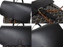 画像をギャラリービューアに読み込む, GOYARD ゴヤール アルパン バックパックMM リュック ALPIN2MMLTY01CL01P ブラック PVC レザー シルバー金具 美品 中古 65582