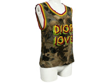 Load image into Gallery viewer, Christian Dior クリスチャンディオール タンクトップ ノースリーブ サイズ42 ラスタカラー ロゴプリント 総柄 5P16155012 美品 中古 65584