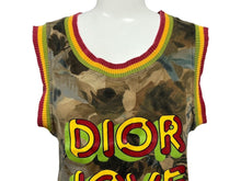 Load image into Gallery viewer, Christian Dior クリスチャンディオール タンクトップ ノースリーブ サイズ42 ラスタカラー ロゴプリント 総柄 5P16155012 美品 中古 65584